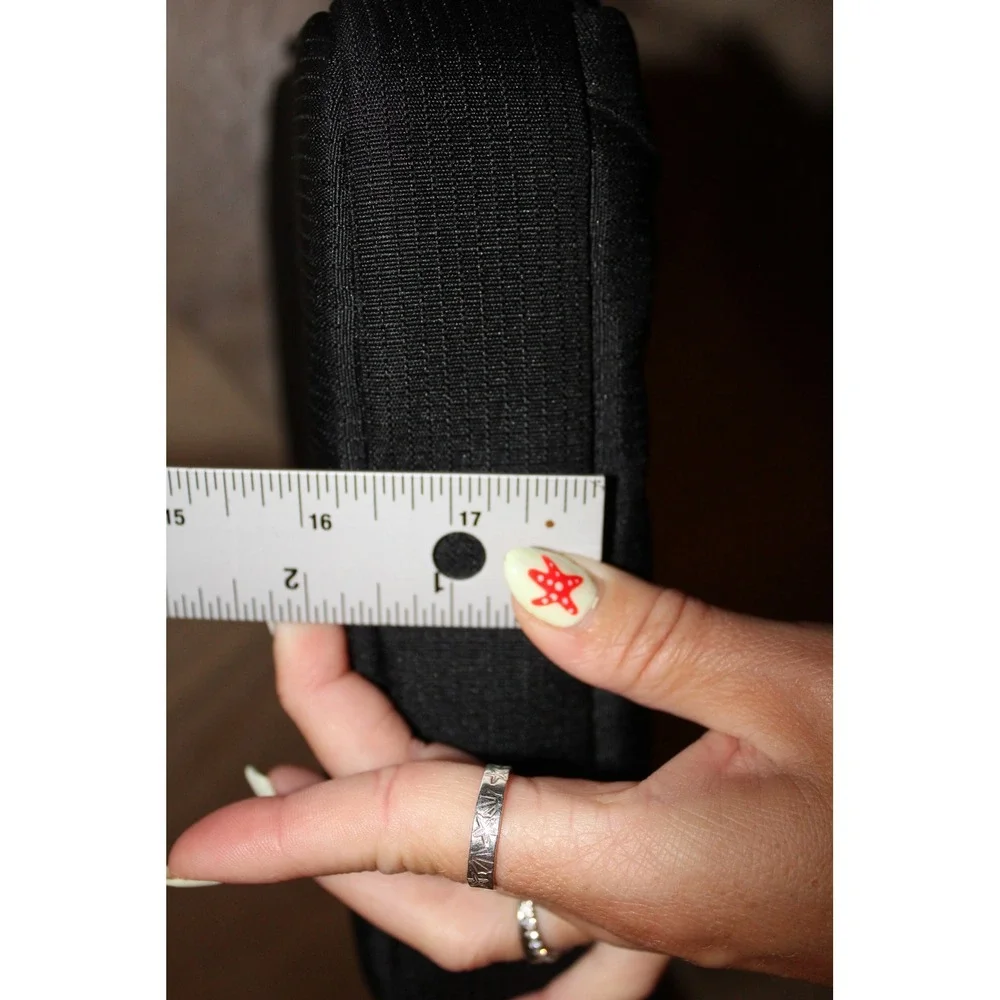 STM Black Nylon Vertical Messenger Crossbody Tablet Tech‎ Bag Organizer Utility